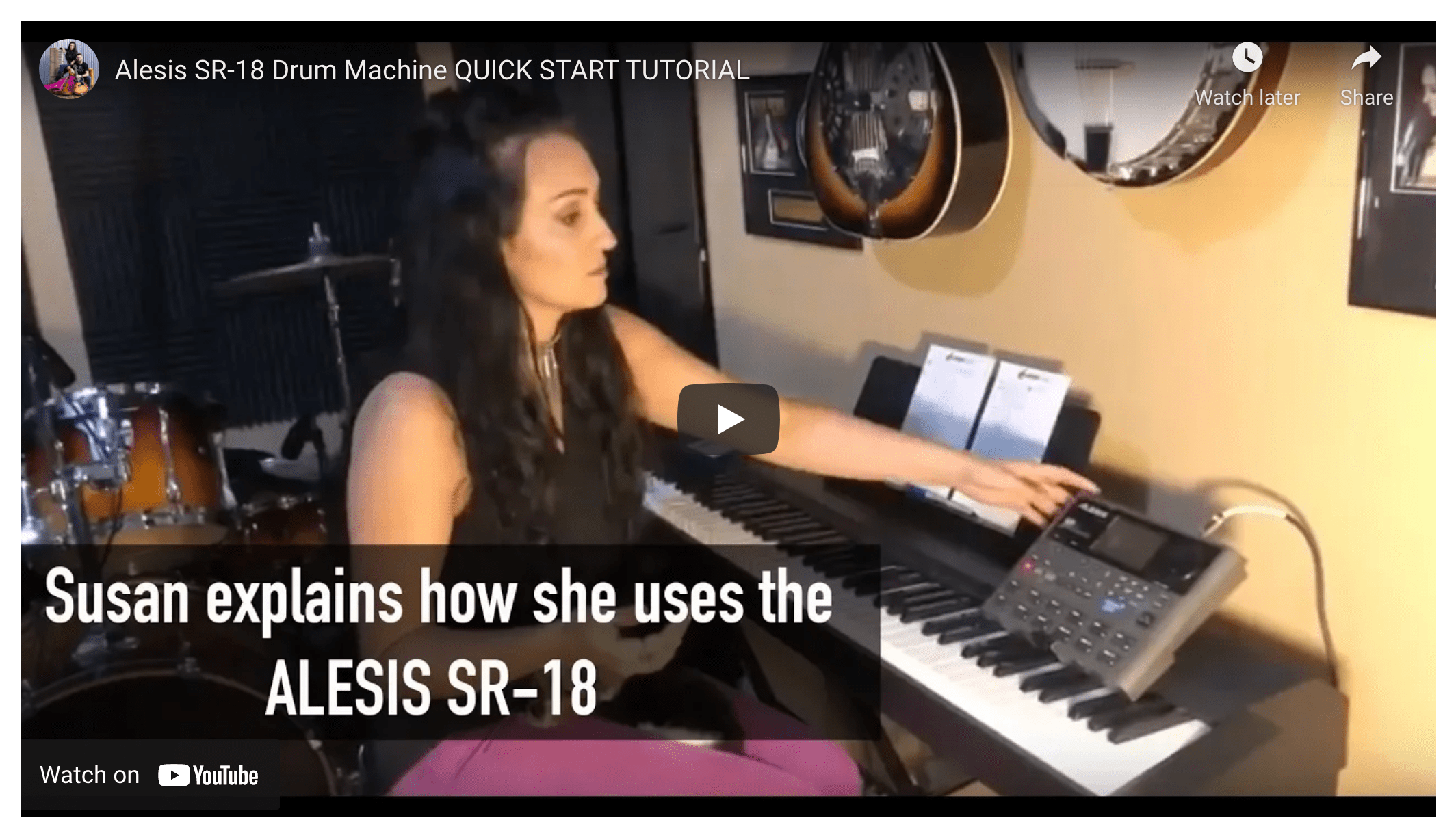 Alesis SR18 Drum Machine Tutorial by Susan Erwin Prowse